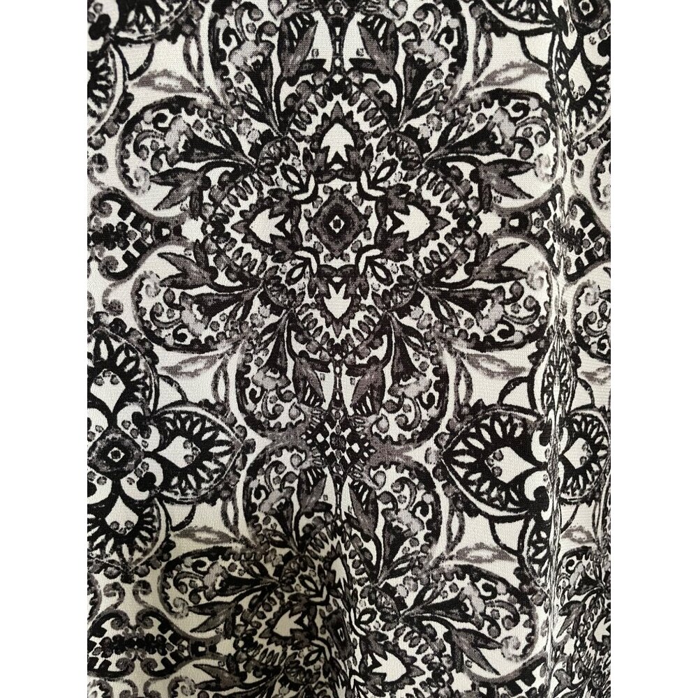 WHBM Black & White Printed Tunic Dress XXS 3/4 Sleeve Scoop - Picture 3 of 7